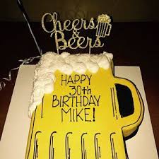 30th Birthday Cake For Him Beer Cheers Beers Cake Topper In 2020 Birthday Beer Cake Beer Birthday 30th Birthday Cakes For Men