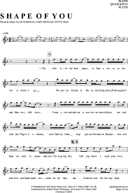 Mit suchmaschine für noten im internet, noten zum herunterladen und hintergrundinformationen. Shape Of You Querflote Ed Sheeran Pdf Noten Klick Auf Die Noten Um Reinzuhoren Noten Und Playback Z Saxophon Noten Klarinette Noten Querflote Noten