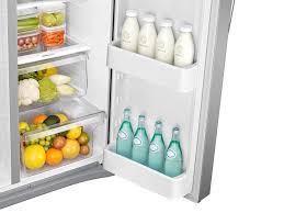 Great news!!!you're in the right place for refrigerator side storage. Samsung Rs25j500dsr 24 5 Cuft Side By Side Refrigerator In Stainless Steel Brandsmart Usa