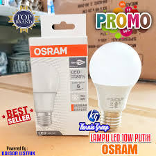 Versi dc (30w / 60w) memungkinkan led ditenagai oleh sel surya. Lampu Led Osram 10w Putih Super Terang Led Bulb Bohlam E27 Bergaransi Oseram 10watt Bola Lampu E27 Shopee Indonesia
