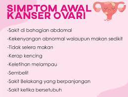 Sebab tu bagi mereka yang ada risiko tadi saya sebut tadi eh. Deina Info On Twitter Simptom Awal Kanser Ovari