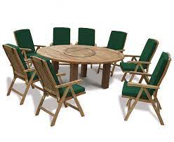 Buy dining tables and dining chairs at the warehouse. Titan 8 Seater Garden Dining Set With Reclining Chairs Lindsey Teak