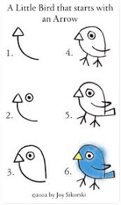 Simple Bird Drawing For Kids Easy Draw A Bird Start With An Arrow Drawing For Kids Drawings Bird Drawings
