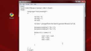 Generating Fibonacci Series Using Javascript Code Youtube