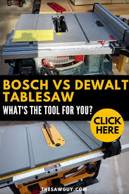 Bosch Vs Dewalt Table Saw What S The Tool For You The Newcomer Vs Classic Showdown Bosch Table Saw Woodworking Project Design Easy Woodworking Projects