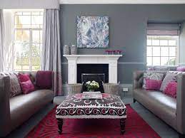 Grey Raspberry Living Room Decor Gray Glamour Living Room Living Room Colors