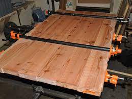 Those glowing pins aren't just for looks. What Is A Good Way To Prevent Jointed Tabletops From Bowing When Tightening Fasteners Or The Glue Sets Woodworking Stack Exchange