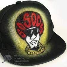 Custom Airbrushed Hand Painted Logo On The Snapback Hat Baseball Cap Best Graffiti Customized Personalized Gi Painted Hats Hand Painted Logo Custom Airbrushing