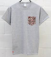 Pocket miracle is a mens long sleeved tee from our trendy graphic pop culture collection of custom fandom inspired products and t shirt. Men S Floral Pattern Grey Pocket T Shirt Men S T Etsy Simple Tees Design Mens Tshirts Pocket Tshirt