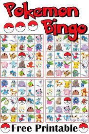 Free Pokemon Bingo Game Printable Do Your Kids Love Pokemon Download And Print These Free Pokemon Bingo Pokemon Themed Party Pokemon Party Pokemon Birthday