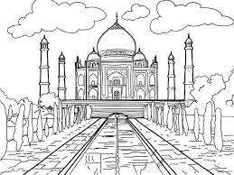India 7 Wonders Taj Mahal Coloring Page For Kids 23842384234 Drawings Kids Building Free Coloring Pictures Taj Mahal Wonders Of The World