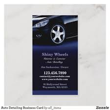 Auto Detailing Business Card Zazzle Com Custom Business Cards Business Card Template Design Elegant Business Cards