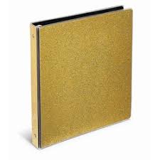 Office Depot Brand Fashion 3 Ring Binder 1 Round Rings Gold Glitter Office Depot