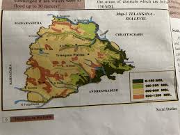 Telangana printable hd blank map. Observe The Telangana Map Given And List Out The Areas Of Districts Which Are Below 150 Msl Brainly In