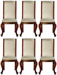Wegner, cassina and fritz hansen each produced beautiful set of 6 chairs. Casa Padrino Luxury Baroque Dining Chair Set Gold Pattern Brown Gold 50 X 55 X H 105 Cm Noble Kitchen Chairs Set Of 6 Baroque Dining Room Furniture