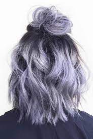 Lilac Hair With Dark Roots Hair Color Grey Silver Lilac Hair Grey Ombre Hair