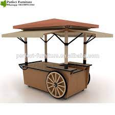 Source Shopping Mall Retails Food Kiosk Wooden Display Stands Design Mobile Food Cart For Sale On Malibabaco Food Cart Food Stall Design Wooden Display Stand