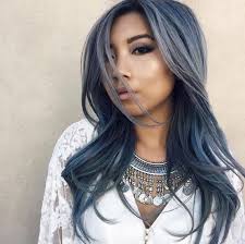 12 Hairstyles That Prove Denim Is The New Silver Hair Denim Blue Hair Hair Color Blue Denim Hair