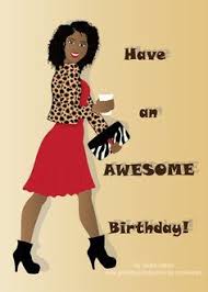 Black birthday cards for her relation. Happy Birthday Card For Women Beautiful Black African American Woman Wearing Happy Birthday African American Happy Birthday Woman Happy Birthday Black