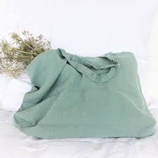 Grand Cabas En Lin Celadon Cabas Sac Grands Sacs