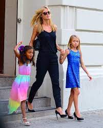 Browse 28 heidi klum kinder stock photos and images available, or start a new search to explore more stock photos and images. Heidi Klum Daughter Wearing Heels Nyc 7 19 14 Heidi Klum Family Heidi Klum Style Mommy Daughter Outfits