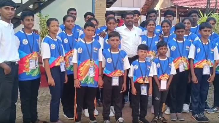 கோவா சர்வதேச சிலம்பம் போட்டி - தங்கம் வென்று அசத்திய குடியாத்தம் மாணவ, மாணவிகள்