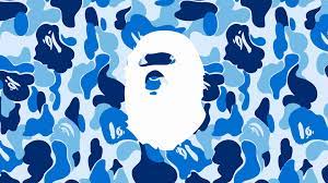 Bape neon logo wallpaper, bope print digital wallpaper, sign. Blue Bape Hd Wallpaper Kolpaper Awesome Free Hd Wallpapers