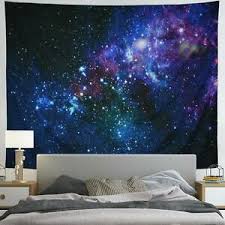 Moon constellations tapestry wall hanging space astrology | etsy. Wall Hanging 59 X 51 Night Sky Galaxy Blue Midnight Constellations Tapestry Ebay