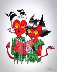 This is a guide on how to make your own creepy beetlejuice monster masks for halloween or costume party. Part 3 Of My Helluva Boss Beetlejuice Crossover Moxxie And Millie As Adam And Barbara Maitland Helluvaboss