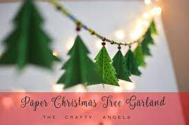 Paper Christmas Tree Garland Tutorial Diy Paper Christmas Tree Garland For Adorning Yo Diy Paper Christmas Tree Diy Garland Paper Christmas Tree Garland
