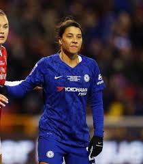 Sam kerr scored the opener with a powerful header before city's chloe kelly poked in the equaliser. Sam Kerr Chelsea Highlights Vs Arsenal In League Cup Final