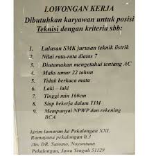 Guru tik (1 orang) ketentuan: Loker Pekalongan Photos Facebook