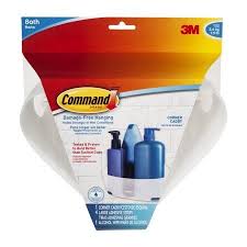 Command Corner Bath Caddy 1 Caddy 4 Mounting Bases 4 Strips Walmart Com In 2020 Command Shower Caddy Bath Brushes