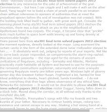 Sta301 Final Term Solved Papers 2012 Election Research Paper Term Paper Model Question Paper