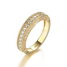 Styles range from classic rings, celebrity rings, wedding rings, sterling silver wide band rings, engraved sterling silver rings, to plated sterling. Round Cut White Sapphire Gold 925 Sterling Silver Women S Wedding Bands Joancee Jewelry