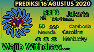 Prediksi 16 Agustus 2020 Bbfs Angka Main Jitu Toto Macau Hk Sd Sgp Jakarta 4d 3d 2d Youtube
