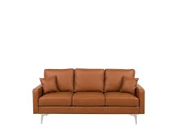 Maybe you would like to learn more about one of these? Canape 3 Places En Simili Cuir Marron Gavle Beliani Fr