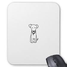 Dog Cute Fun Line Drawing Art Logo Design Simple Mouse Pad Zazzle Com Dog Drawing Simple Simple Line Drawings Dog Tattoos