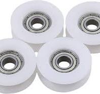CNBTR 4Pieces 6x27x9mm Flat Plastic Coated Sealed Bearing Steel 696ZZ Deep  U-Type Guide Pulley Rail Ball Rolling Bearing Wheel White : Amazon.co.uk:  ...
