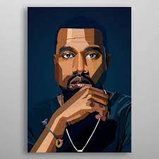 Kanye West Wpap Pop Art Metal Poster Rapper Art Hip Hop Artwork Kanye West Painting