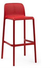 Kirra Stackable Resin Outdoor Bar Stool 76cm In Red Outdoor Bar Stools Red Bar Stools Bar Stools