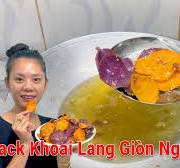 làm Snack khoai lang giòn ngon đơn giản tại nhà không cần đi mua nữa