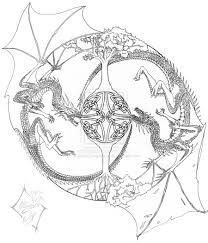 Online coloring > general > yin yang. Ying Yang Dragons Crafts Coloring Pages Mandala Coloring Pages Mandala Coloring Coloring Pages