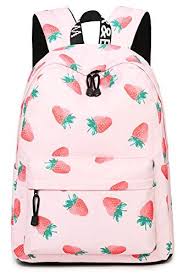 New Oflamn School Backpack For Girls Cute Floral Bookbag College Bags Women Daypack Strawberries Online 29 Girl Backpacks School Backpacks Cute Backpacks