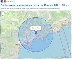 La carte de l'épidémie de covid en france voit rouge. Covid 19 Carte Avec Rayon De 10 Km Modifiable Vol D Oiseau Autour D Une Adresse Data Gouv Fr