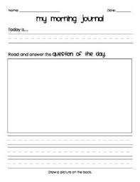 Morning Journal Templates Morning Journal Kindergarten Journals Read To Self
