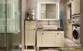 With its beveled edges, antique brass hardware and simple design, the waren single bath vanity has a great traditional look that goes well with almost any style of bathroom. Thermofoi Pvc Traditional Bathroom Vanities Oppein