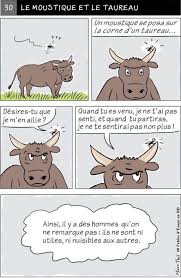Fable D Esope En Bd Le Moustique Et Le Taureau French Cartoons French Activities Fables