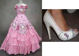 Hello Kitty Wedding Inspiration Hello Kitty Wedding Hello Kitty Dress Pretty Dresses