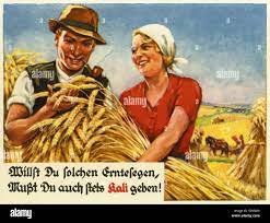 agriculture, harvest, farmer and farmer's wife during of the harvest, happy  about the ripe ear, advertising for potassium fertiliser, Germany, circa  1938, Additional-Rights-Clearance-Info-Not-Available Stock Photo - Alamy